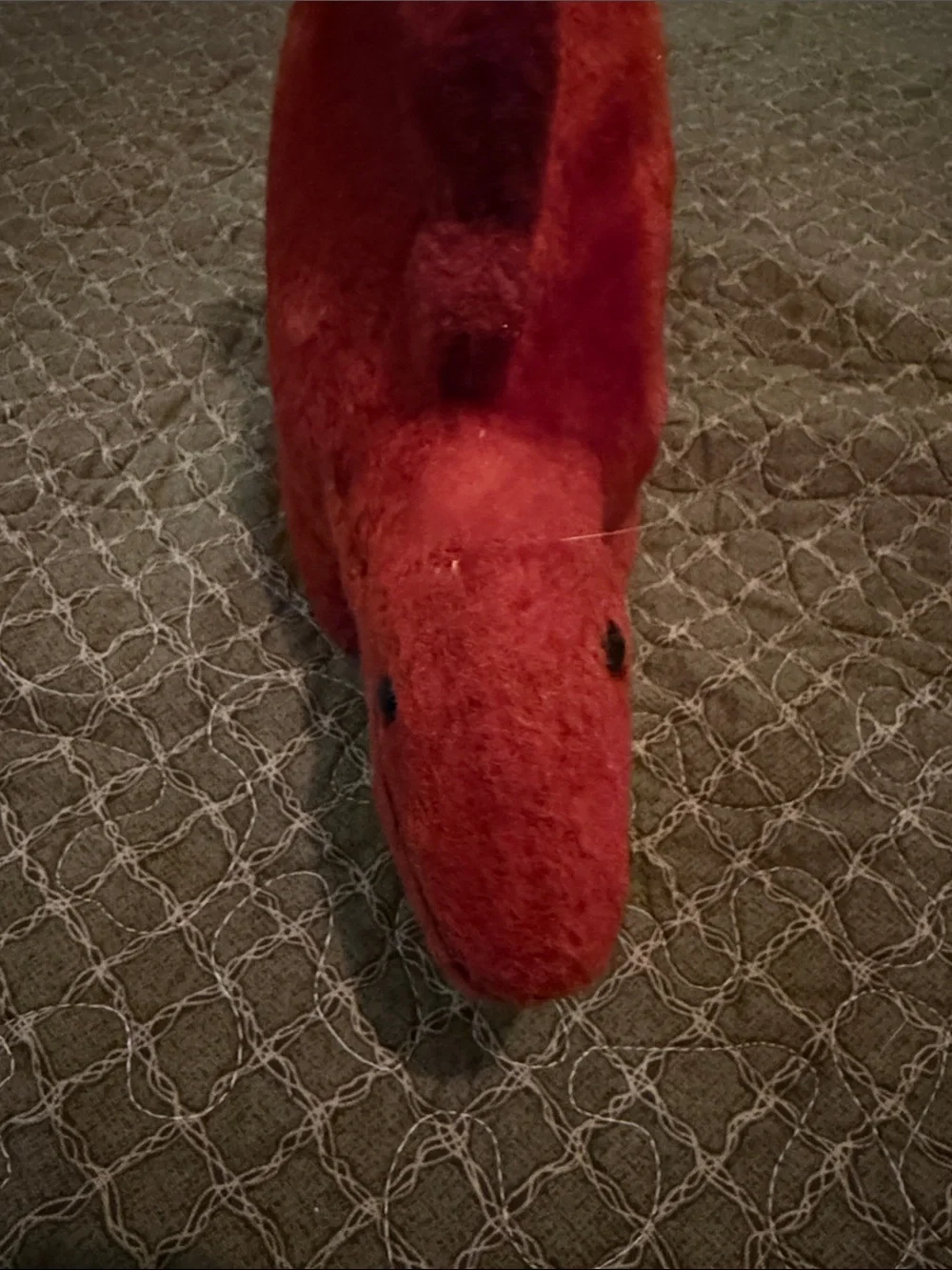 Pierre Cardin Red Plush Stegosaurus Small Pet Toy